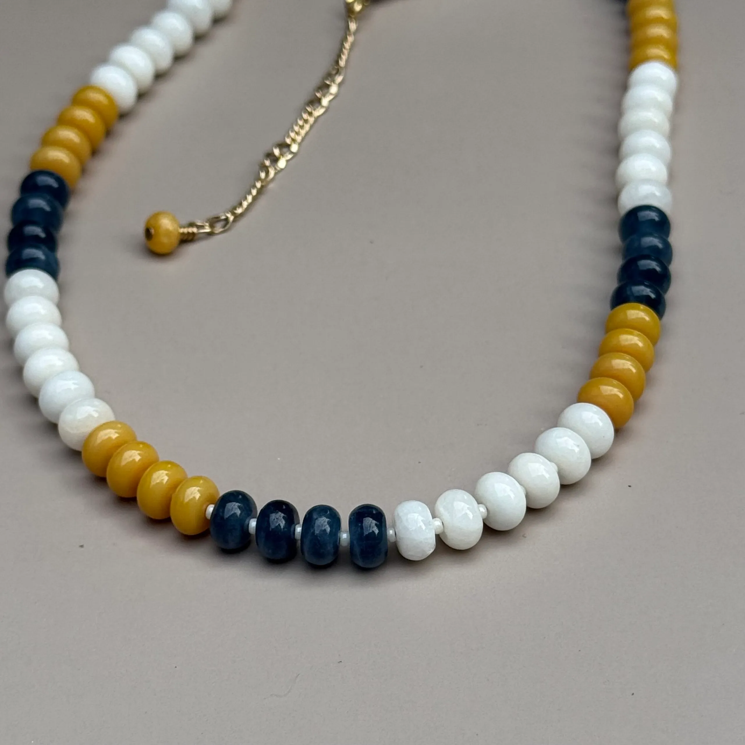 the rosa necklace - yellow + blue view 2