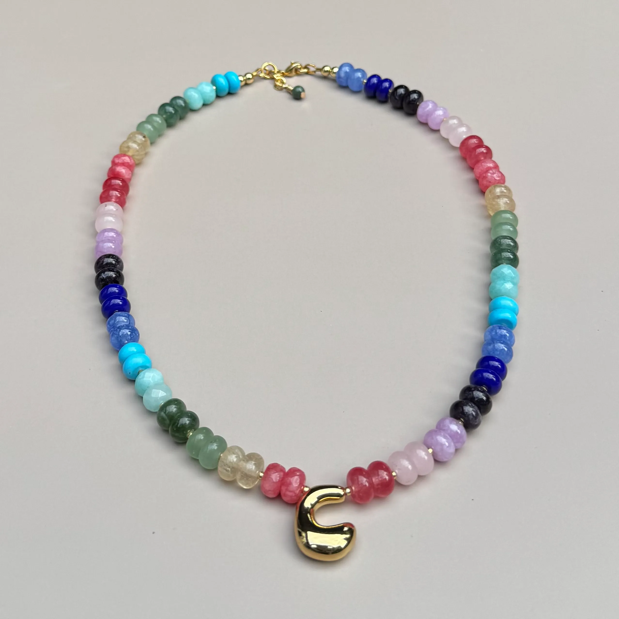 the rosa necklace - rainbow view 3
