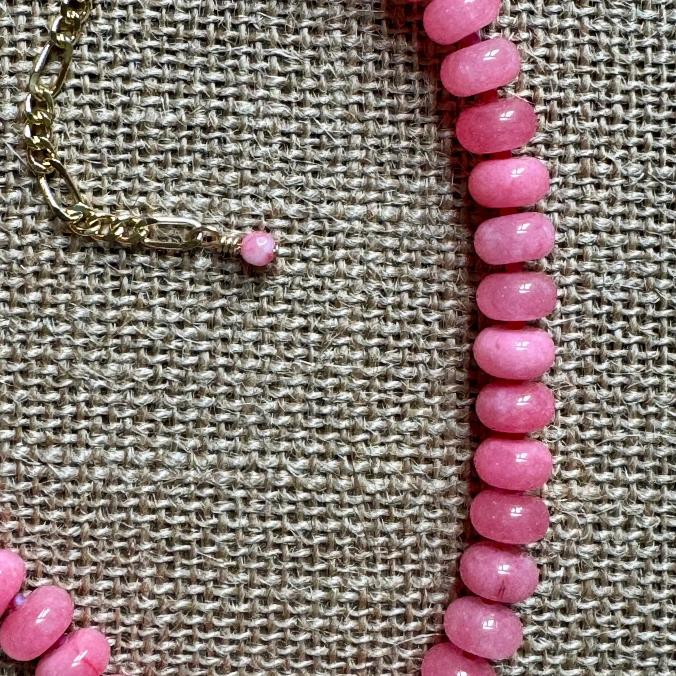the ayla necklace - bright pink view 2