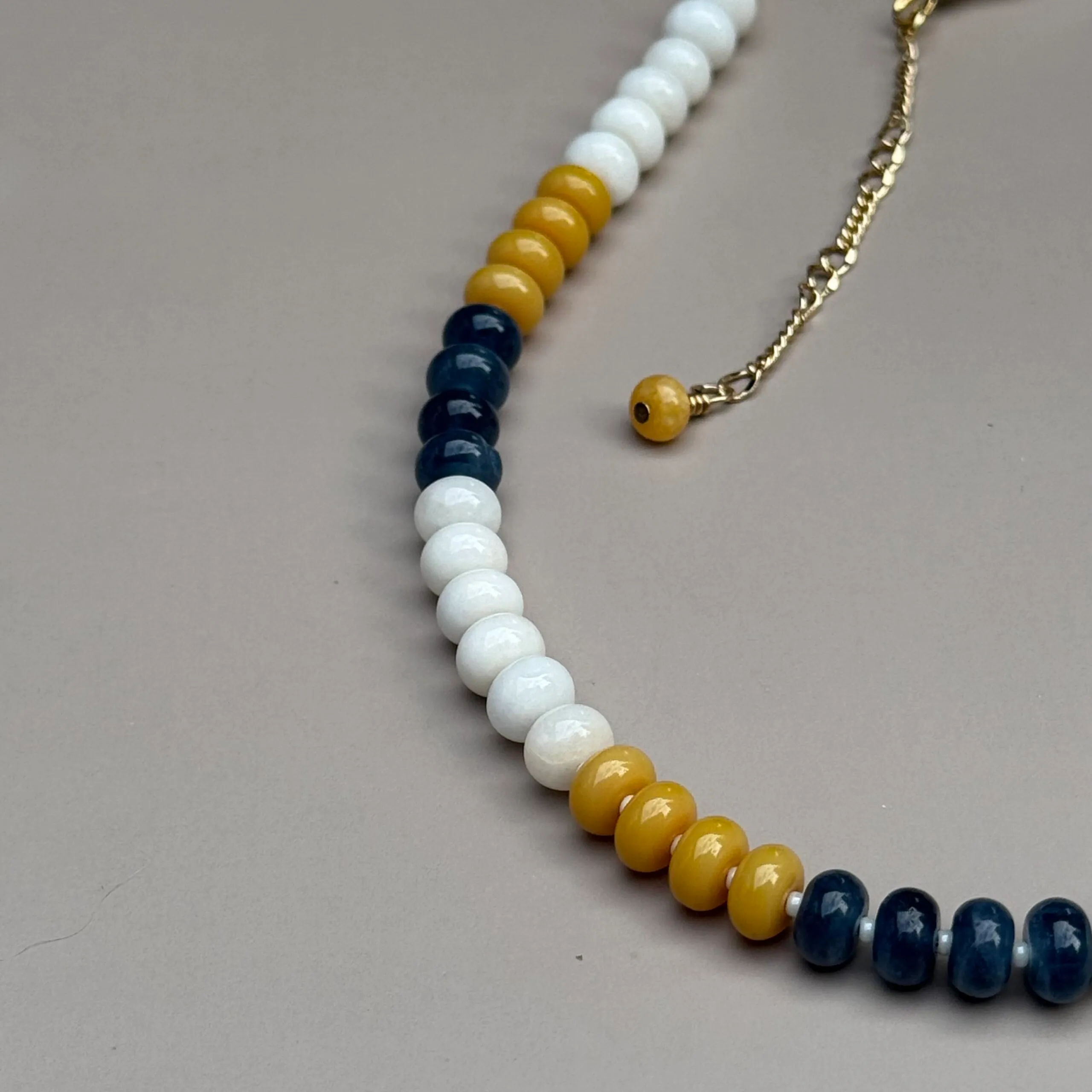 the rosa necklace - yellow + blue view 3