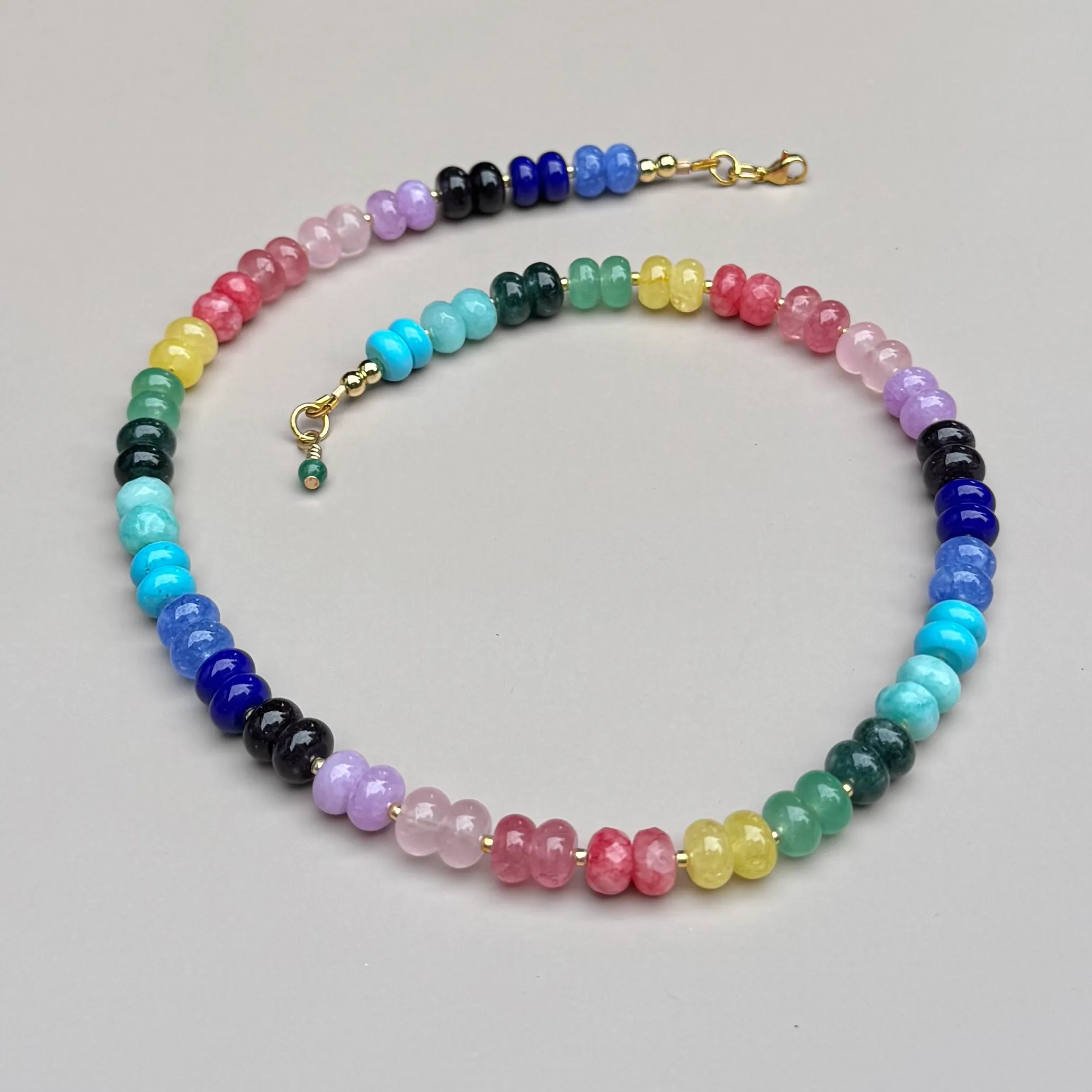 the rosa necklace - rainbow