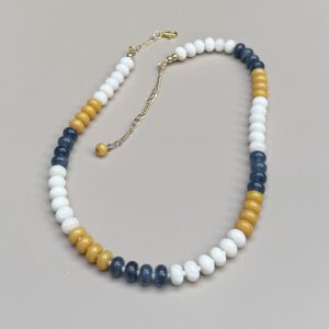 the rosa necklace - yellow + blue
