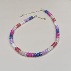 the rosa necklace - purples + pinks